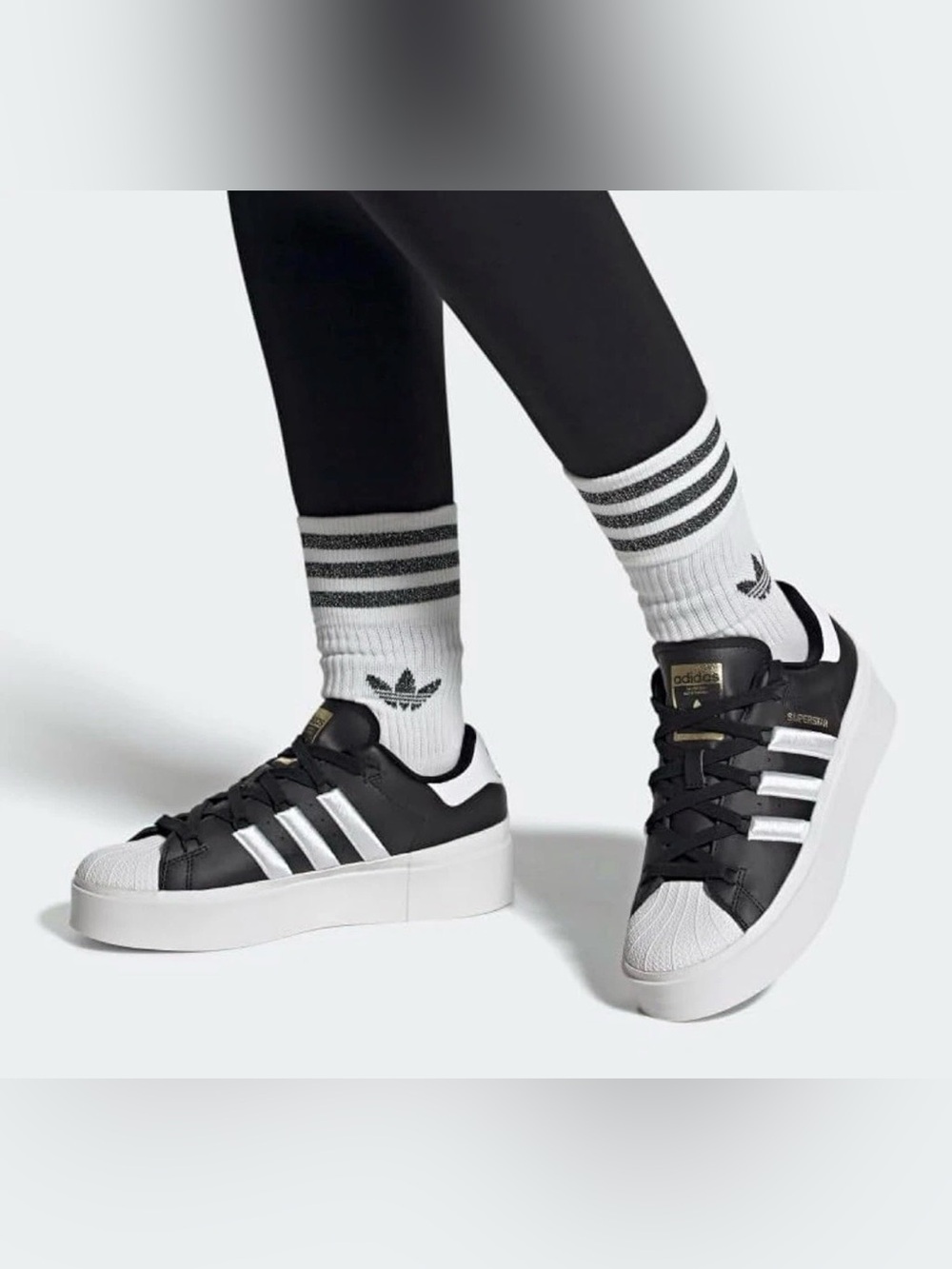 adidas Superstar Bonega W Black & White Platform gold superstar Sneakers